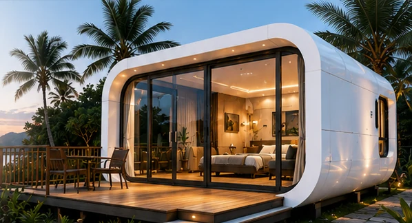 Apple cabin house for resort and hotel projects